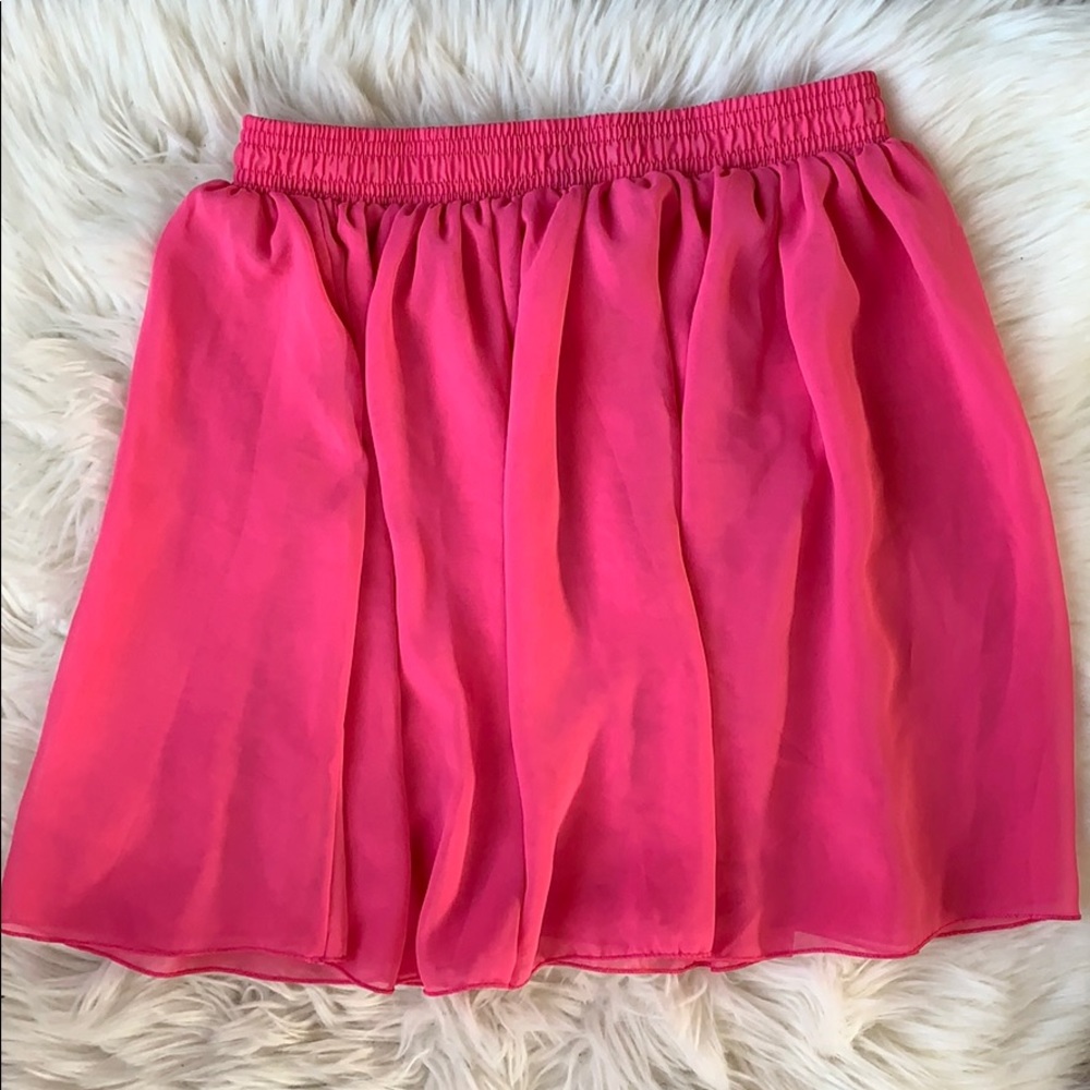 American Apparel Pink Pleated Mini Skirt